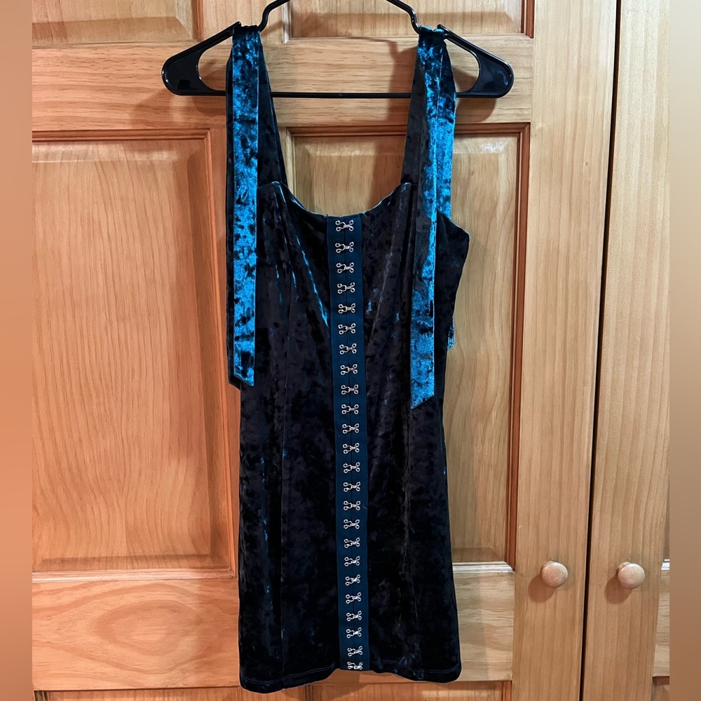Crushed velvet dress